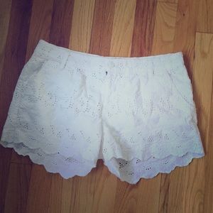 Lucky Brand White Eyelet Shorts 30